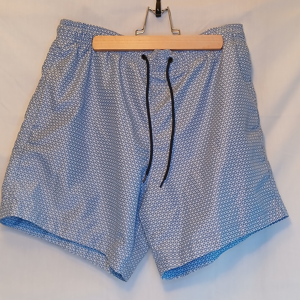 H&M Blue and Black Swim Hybrids with Quick-Dry Fabric